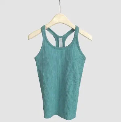 Solid Color Basic Ribbed Tank Top Women Summer Sleeveless Streetwear Soft Tee