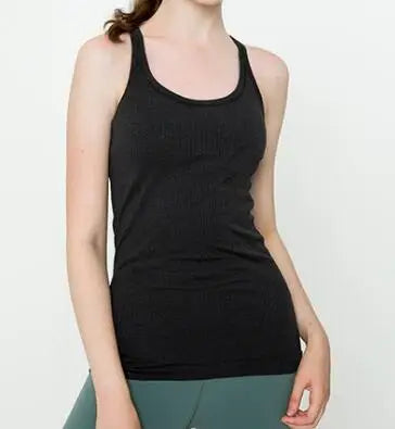 Solid Color Basic Ribbed Tank Top Women Summer Sleeveless Streetwear Soft Tee