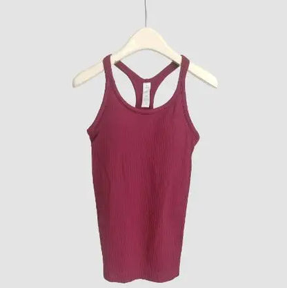 Solid Color Basic Ribbed Tank Top Women Summer Sleeveless Streetwear Soft Tee