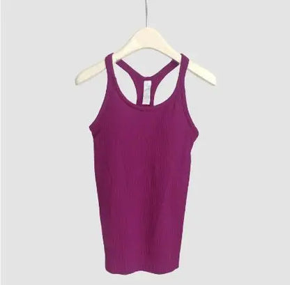 Solid Color Basic Ribbed Tank Top Women Summer Sleeveless Streetwear Soft Tee