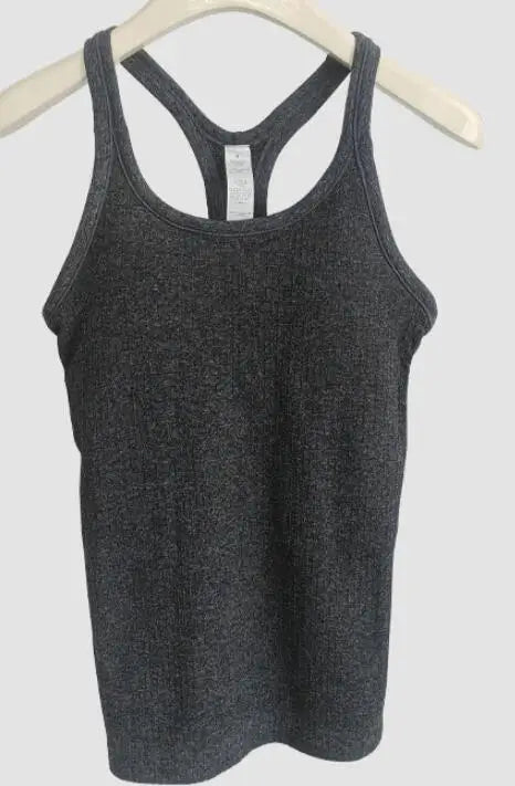 Solid Color Basic Ribbed Tank Top Women Summer Sleeveless Streetwear Soft Tee