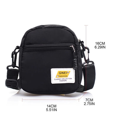 Solid Color Crossbody Purse Nylon Shoulder Bags Casual Satchel Bags with Adjustable Straps Small Messenger Bags