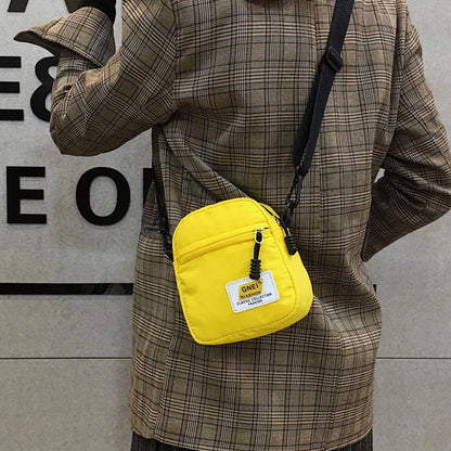Solid Color Crossbody Purse Nylon Shoulder Bags Casual Satchel Bags with Adjustable Straps Small Messenger Bags