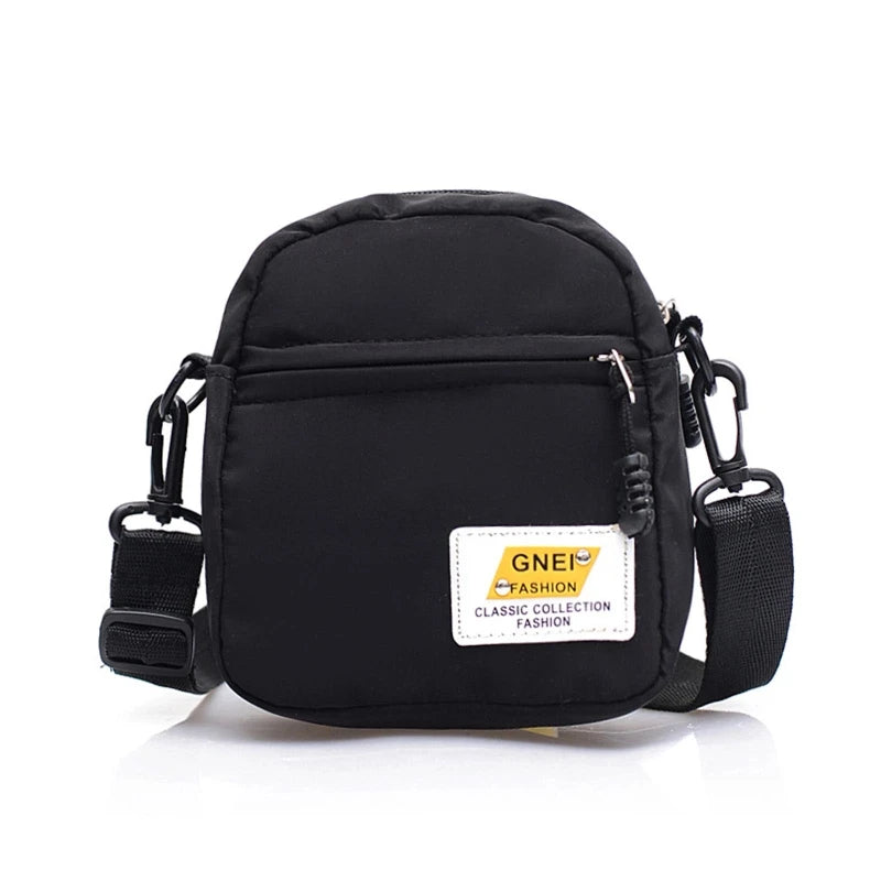 Solid Color Crossbody Purse Nylon Shoulder Bags Casual Satchel Bags with Adjustable Straps Small Messenger Bags