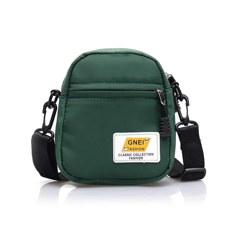 Solid Color Crossbody Purse Nylon Shoulder Bags Casual Satchel Bags with Adjustable Straps Small Messenger Bags