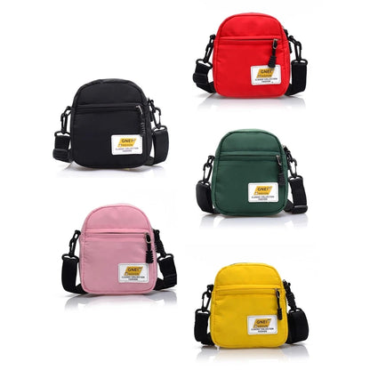 Solid Color Crossbody Purse Nylon Shoulder Bags Casual Satchel Bags with Adjustable Straps Small Messenger Bags