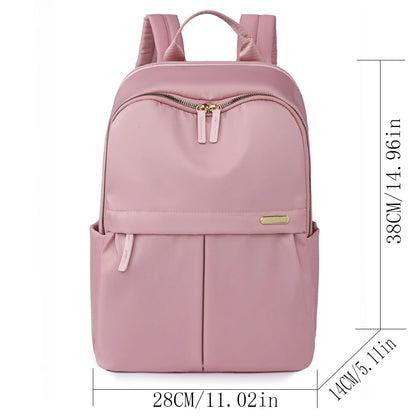 Solid Color Luxury Large Capacity Summer Trend Women Backpack 14 Inch Laptop Bag Pack Travel Student Schoolbag Teen Girl Bookbag
