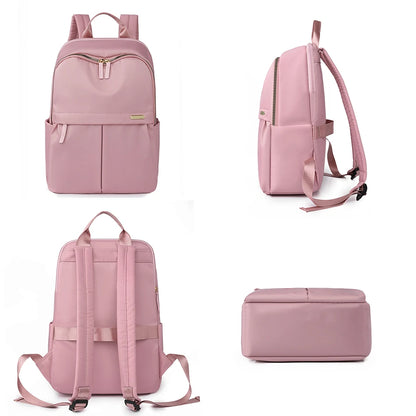 Solid Color Luxury Large Capacity Summer Trend Women Backpack 14 Inch Laptop Bag Pack Travel Student Schoolbag Teen Girl Bookbag
