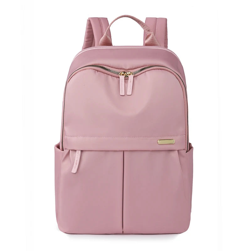 Solid Color Luxury Large Capacity Summer Trend Women Backpack 14 Inch Laptop Bag Pack Travel Student Schoolbag Teen Girl Bookbag
