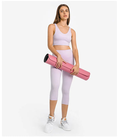 Solid Color Women Fitness Sporty Bra Top Gym backless Athletic Back Cutout Cross Tight Workout Soft With Chest Pad