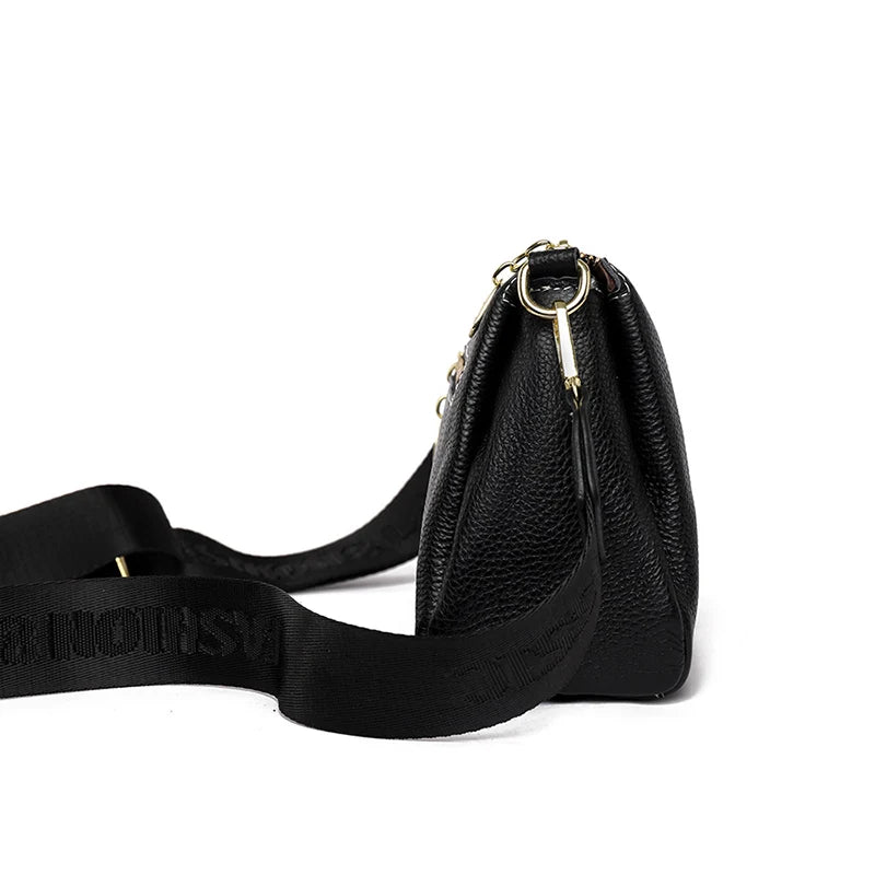 Solid Color Women Genuine Leather Bag Luxury Handbag Women's Bag 2023 High Quality Soft Cowhide Zero Wallet Female Messenger Bag
