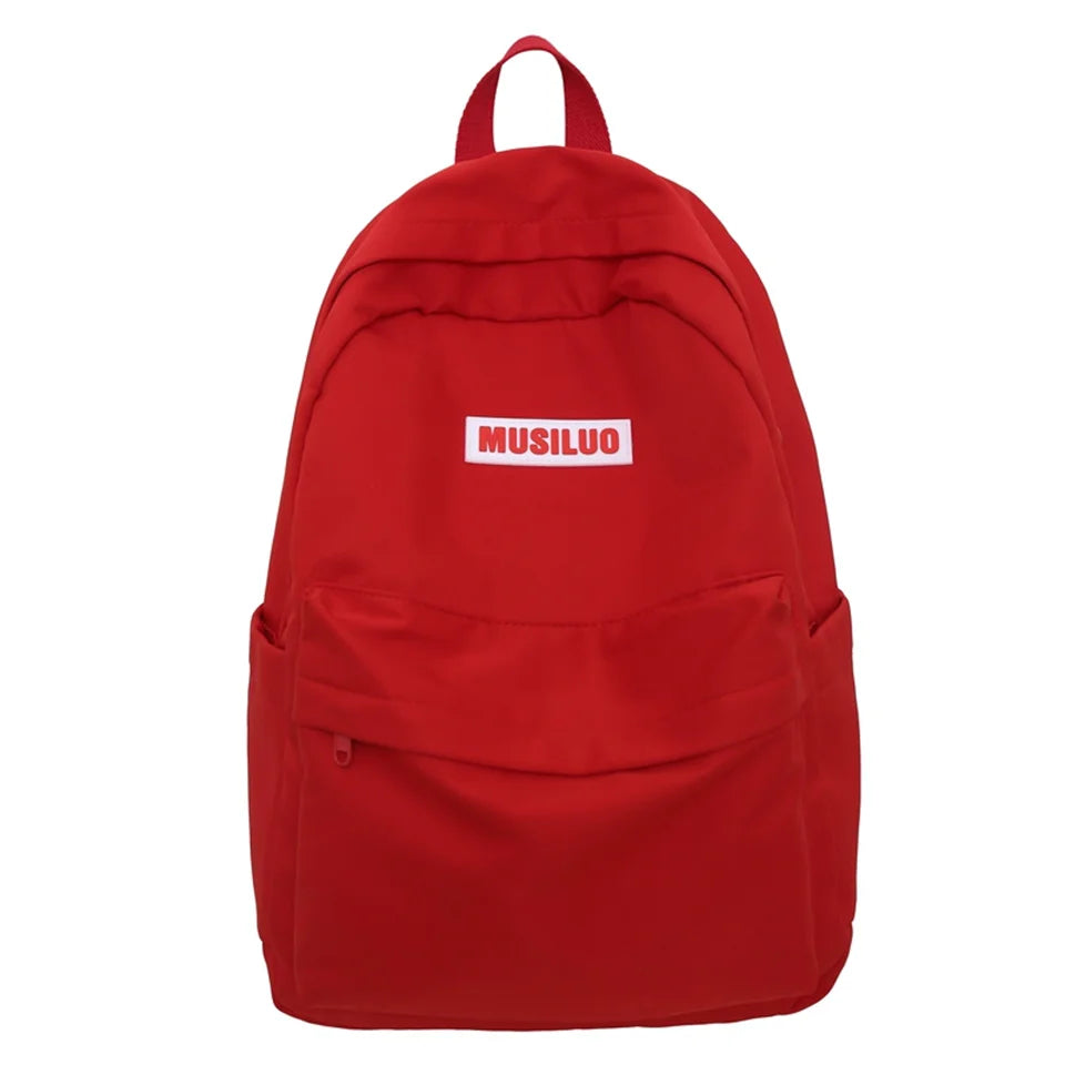 Solid Color Women Large Capacity Backpack Waterproof Nylon Female Schoolbag College Lady Laptop Backpacks Girl Travel Book Bags