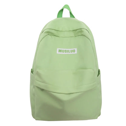 Solid Color Women Large Capacity Backpack Waterproof Nylon Female Schoolbag College Lady Laptop Backpacks Girl Travel Book Bags