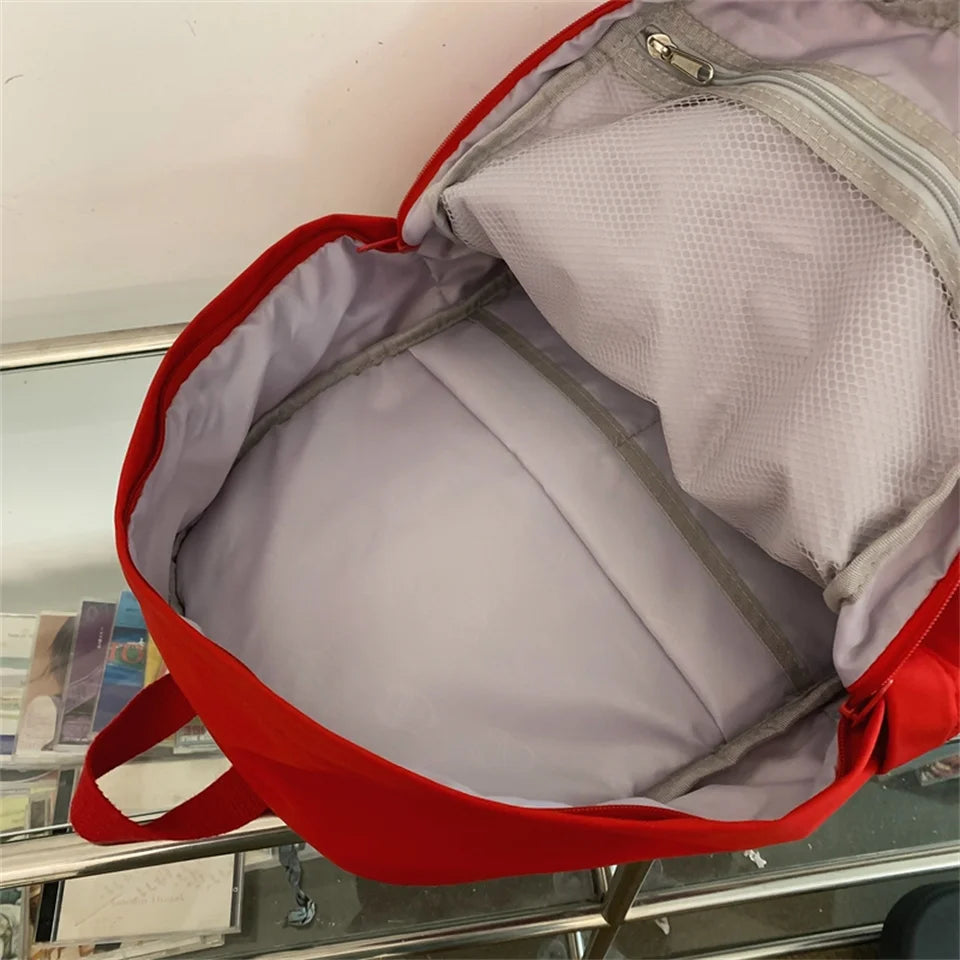 Solid Color Women Large Capacity Backpack Waterproof Nylon Female Schoolbag College Lady Laptop Backpacks Girl Travel Book Bags