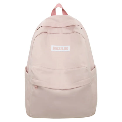 Solid Color Women Large Capacity Backpack Waterproof Nylon Female Schoolbag College Lady Laptop Backpacks Girl Travel Book Bags