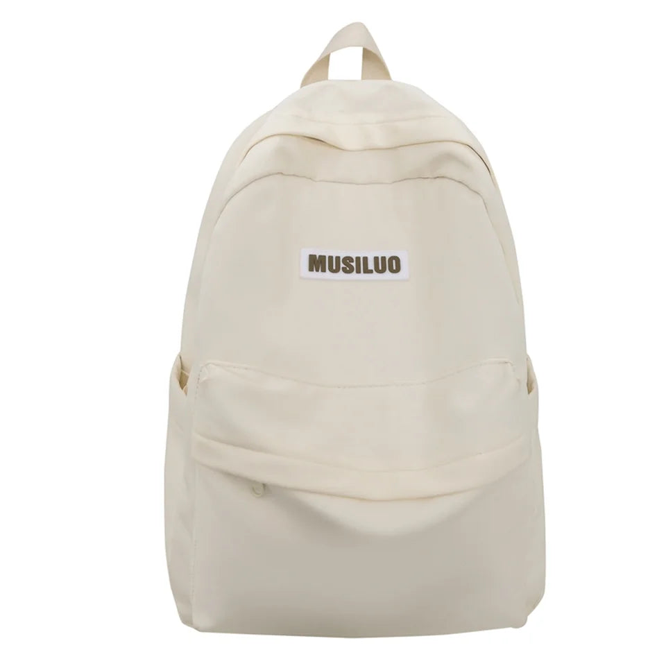 Solid Color Women Large Capacity Backpack Waterproof Nylon Female Schoolbag College Lady Laptop Backpacks Girl Travel Book Bags