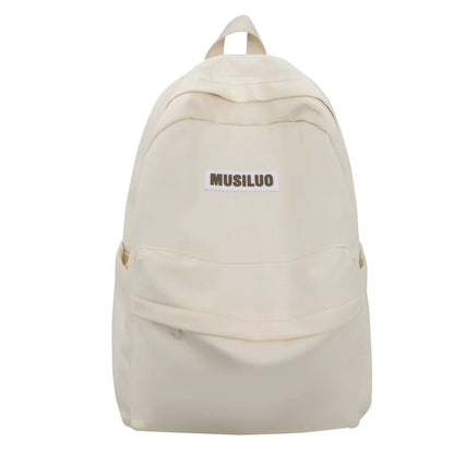 Solid Color Women Large Capacity Backpack Waterproof Nylon Female Schoolbag College Lady Laptop Backpacks Girl Travel Book Bags