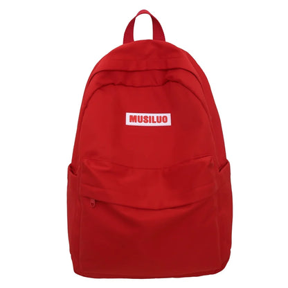 Solid Color Women Large Capacity Backpack Waterproof Nylon Female Schoolbag College Lady Laptop Backpacks Girl Travel Book Bags