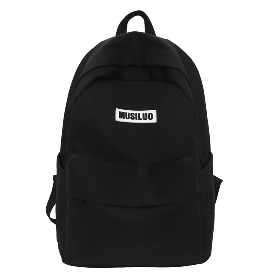 Solid Color Women Large Capacity Backpack Waterproof Nylon Female Schoolbag College Lady Laptop Backpacks Girl Travel Book Bags