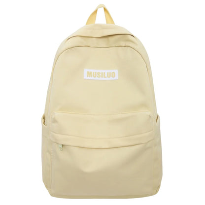 Solid Color Women Large Capacity Backpack Waterproof Nylon Female Schoolbag College Lady Laptop Backpacks Girl Travel Book Bags