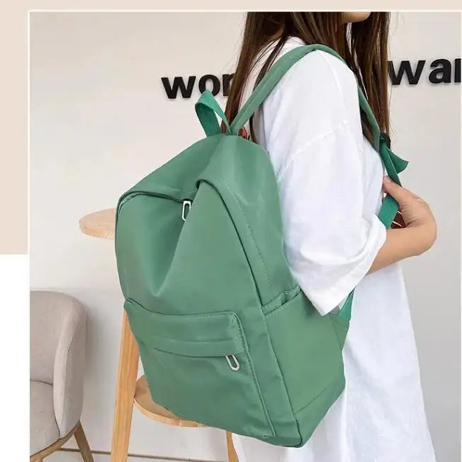 Solid Color Women Or Men Rucksack Large School Bag Backpack for Teenage Girls Fashion College Student Book Back Pack