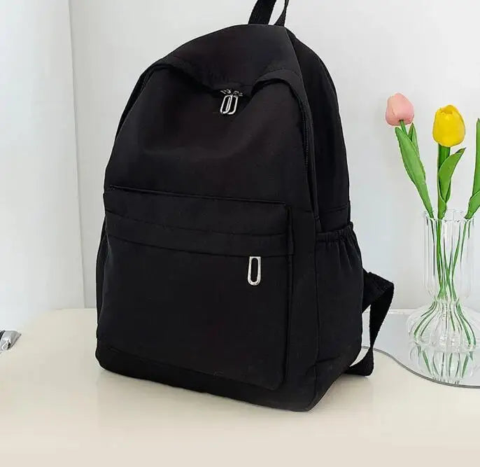 Solid Color Women Or Men Rucksack Large School Bag Backpack for Teenage Girls Fashion College Student Book Back Pack