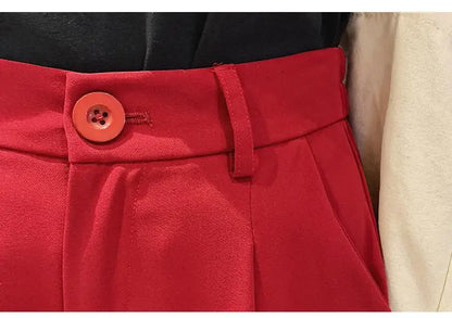 Solid Shorts Plus Size Women Girl Summer Stretch Knee Length Bestie Bosom Friend Shorts Loose Trousers OL Office Pantacourt