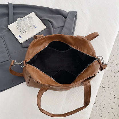 Solid Soft Leather Small Crossbody Bags for Women 2023 Fashion Simple Messenger Bag Designer Casual Shoulder Bag Sac A Main