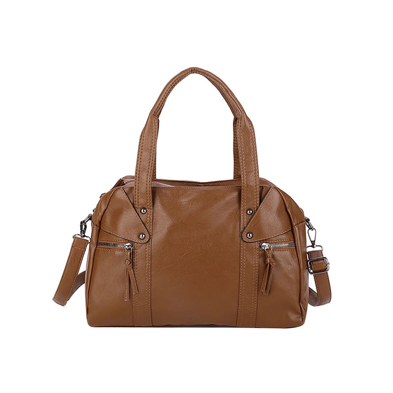Solid Soft Leather Small Crossbody Bags for Women 2023 Fashion Simple Messenger Bag Designer Casual Shoulder Bag Sac A Main