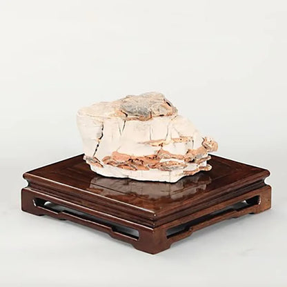 Solid Wood African Ebony Square Rectangular Ornament Vase, Teapot, Buddha Statue, Jade Head, Bonsai, Ming Style, Wooden Base