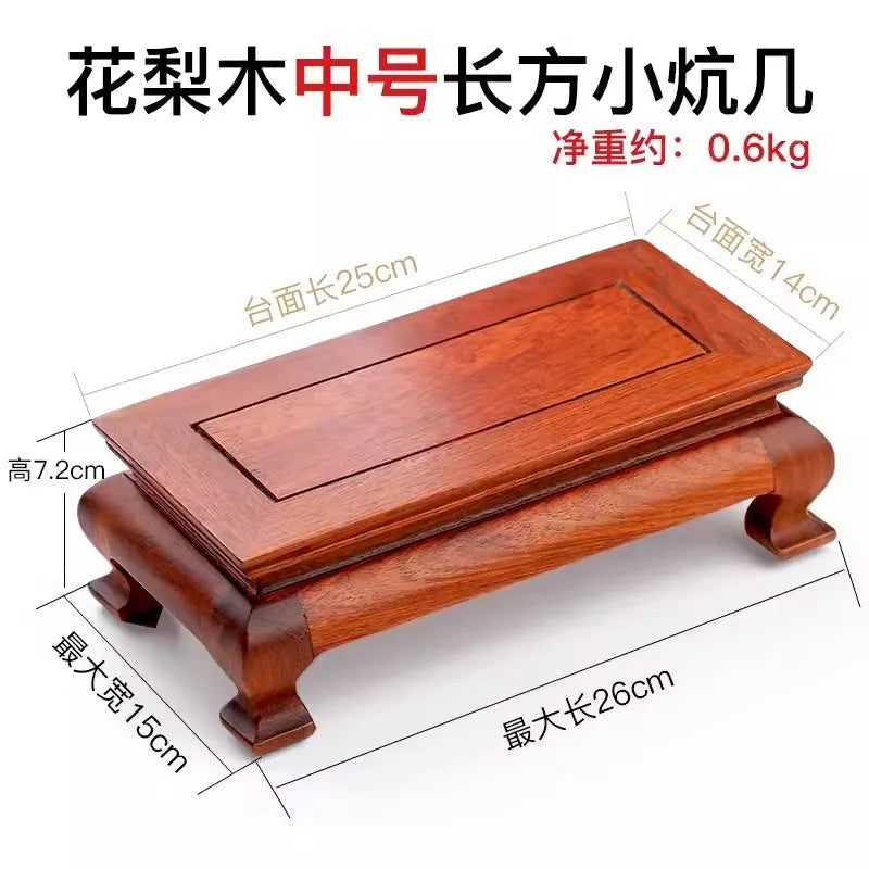 Solid Wood Base for Handicraft Display, Bonsai Bracket, Buddha Statue, Flower Pot, Natural Stone