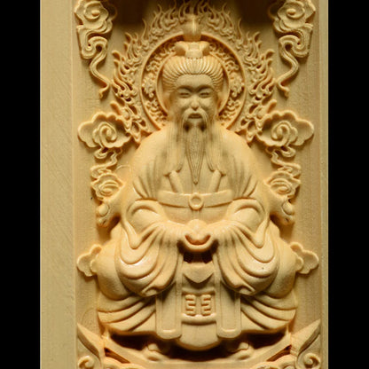 Solid Wood Carving Three Open Buddha Decorative Statue Modern Art Sculpture Collapsible Home Living Room Bedroom Decoration