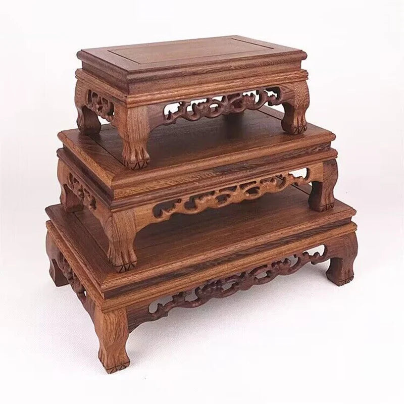 Solid Wood Retro Decorative Shelf Used For Statues, Vases, Tea Sets, Props, Display Stands Handmade ，Antique Storage Shelf