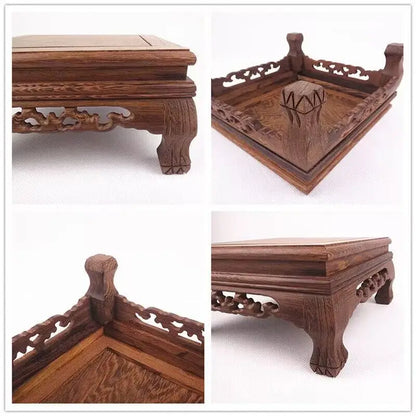 Solid Wood Retro Decorative Shelf Used For Statues, Vases, Tea Sets, Props, Display Stands Handmade ，Antique Storage Shelf
