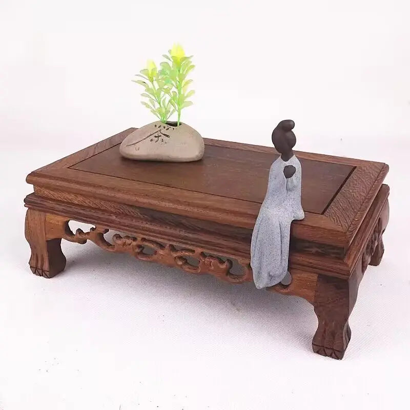 Solid Wood Retro Decorative Shelf Used For Statues, Vases, Tea Sets, Props, Display Stands Handmade ，Antique Storage Shelf