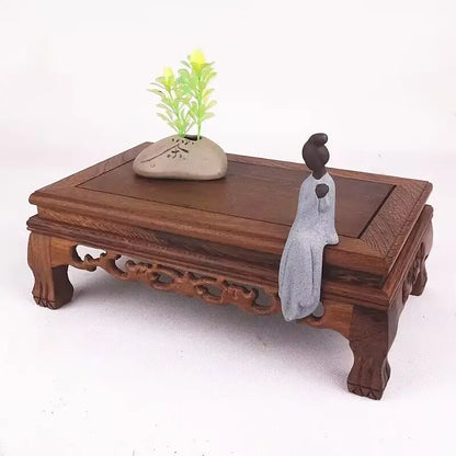 Solid Wood Retro Decorative Shelf Used For Statues, Vases, Tea Sets, Props, Display Stands Handmade ，Antique Storage Shelf