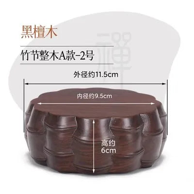 Solid Wood Root Carving Base, Circular Buddha Statue, Flower Vase, Bonsai Decoration Base, Fish Tank Bracket, 230927