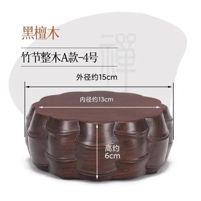 Solid Wood Root Carving Base, Circular Buddha Statue, Flower Vase, Bonsai Decoration Base, Fish Tank Bracket, 230927