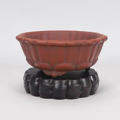Solid Wood Root Carving Base, Circular Buddha Statue, Flower Vase, Bonsai Decoration Base, Fish Tank Bracket, 230927