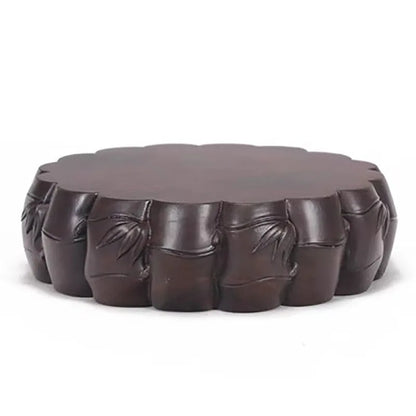 Solid Wood Root Carving Base, Circular Buddha Statue, Flower Vase, Bonsai Decoration Base, Fish Tank Bracket, 230927