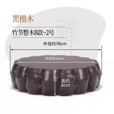 Solid Wood Root Carving Base, Circular Buddha Statue, Flower Vase, Bonsai Decoration Base, Fish Tank Bracket, 230927