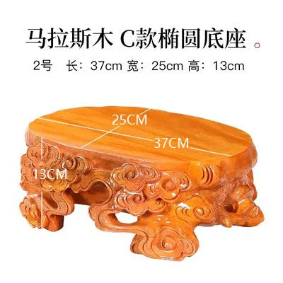 Solid Wood Root Carving Decoration Base, Vase, Bonsai Mount, Taishan Stone, Round Buddha Base, Bracket