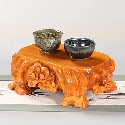 Solid Wood Root Carving Decoration Base, Vase, Bonsai Mount, Taishan Stone, Round Buddha Base, Bracket