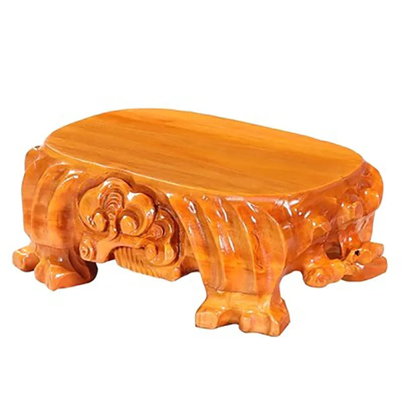 Solid Wood Root Carving Decoration Base, Vase, Bonsai Mount, Taishan Stone, Round Buddha Base, Bracket