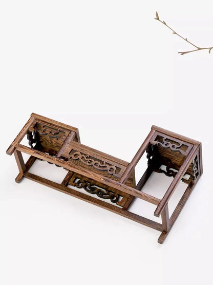 Solid Wood Tea Cup Rack, Mahogany Desktop Storage Rack, New Chinese Tea Pot and Tea Set Display Rack
