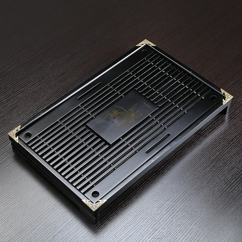 Solid Wood Tea Tray Drainage Water Storage Kung Fu Tea Set Drawer Tea Board Table Chinese Tea Ceremony Tools