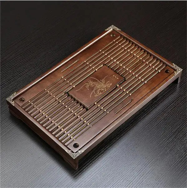 Solid Wood Tea Tray Drainage Water Storage Kung Fu Tea Set Drawer Tea Board Table Chinese Tea Ceremony Tools