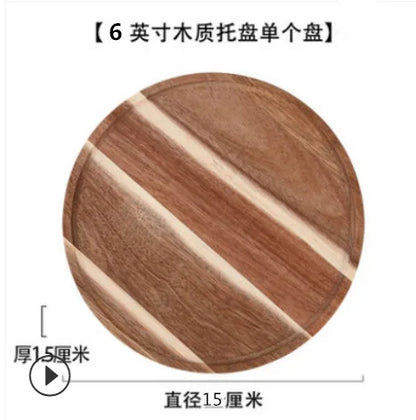Solid Wooden Storage Tray, Multipurpose Tray, Serving Food, Drinks, Rectangle Teaware, Dessert, Candy, Fruit Bread, Home