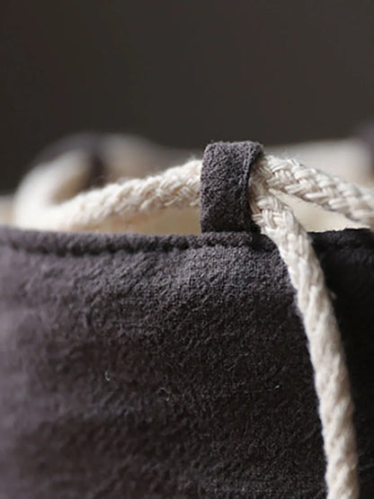 Solid color thickened cotton cloth holds travel bag, tea cup, tea set, tea pot cover