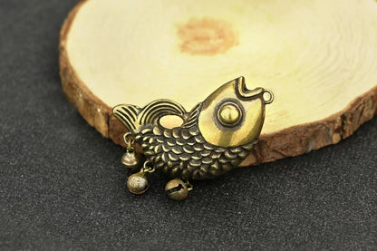 Solid pure brass, small goldfish ornaments, micro-carvings antiques bronzes, decorations, collections